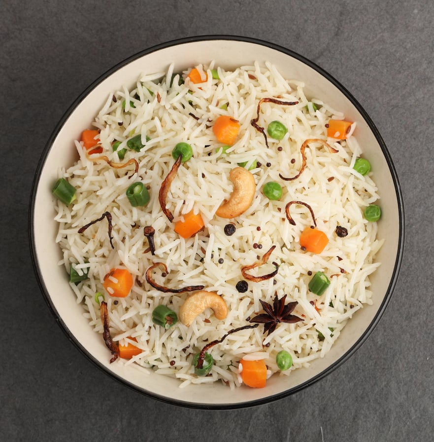 Mix vegetable pulao, Veg biryani Indian meal